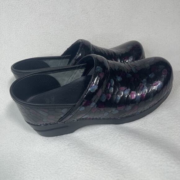 DANSKO Women's Stone Pebble Purple/Blue/Silver Multi Color Clogs Size 39/8-8.5 - Picture 4 of 11